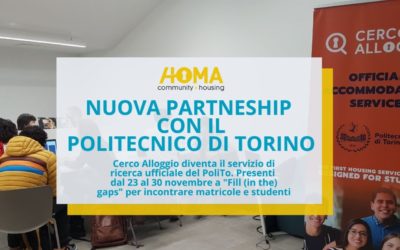Cerco Alloggio ufficializza partnership con il Politecnico di Torino