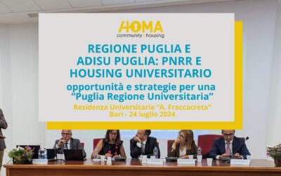 Regione Puglia e Adisu – Evento – PNRR e Housing universitario: opportunità e strategie per una  “Puglia Regione Universitaria”