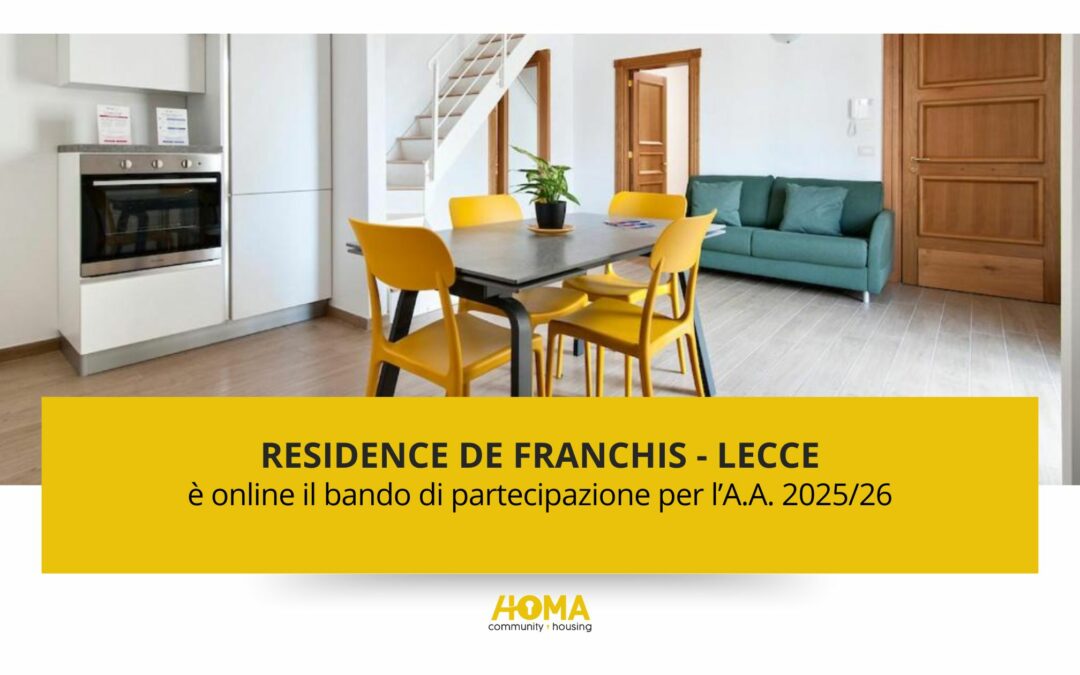 Homa e l’impegno per lo student housing in Italia: il Residence De Franchis di Lecce