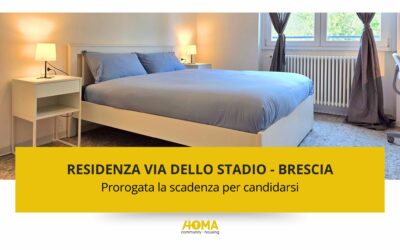 Prorogata la scadenza per candidarsi alla nuova Residenza di Via dello Stadio a Brescia